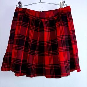 Lip Service Red/Black Plaid Mini Skirt